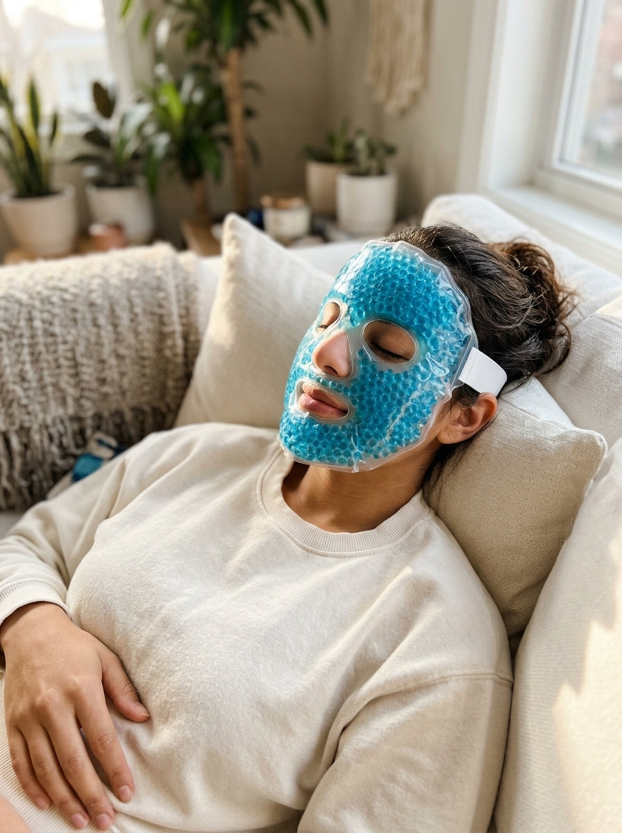 Mascarilla de gel en acción