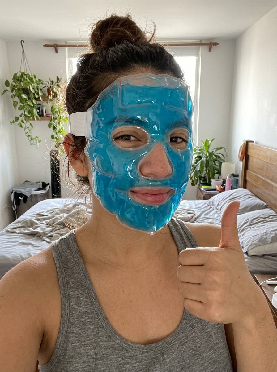 Mascarilla de gel en casa (foto de demostración)