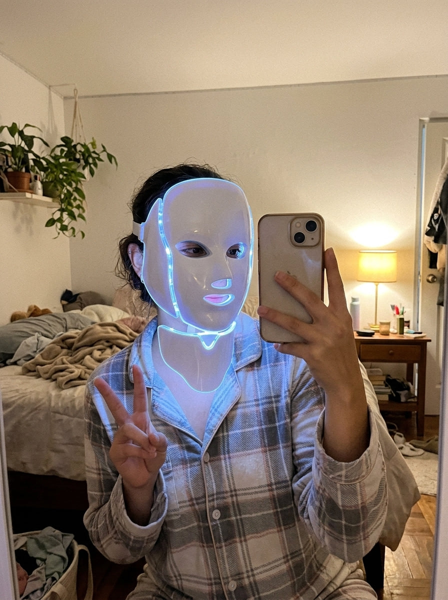 Máscara LED en casa (foto de demostración) 2