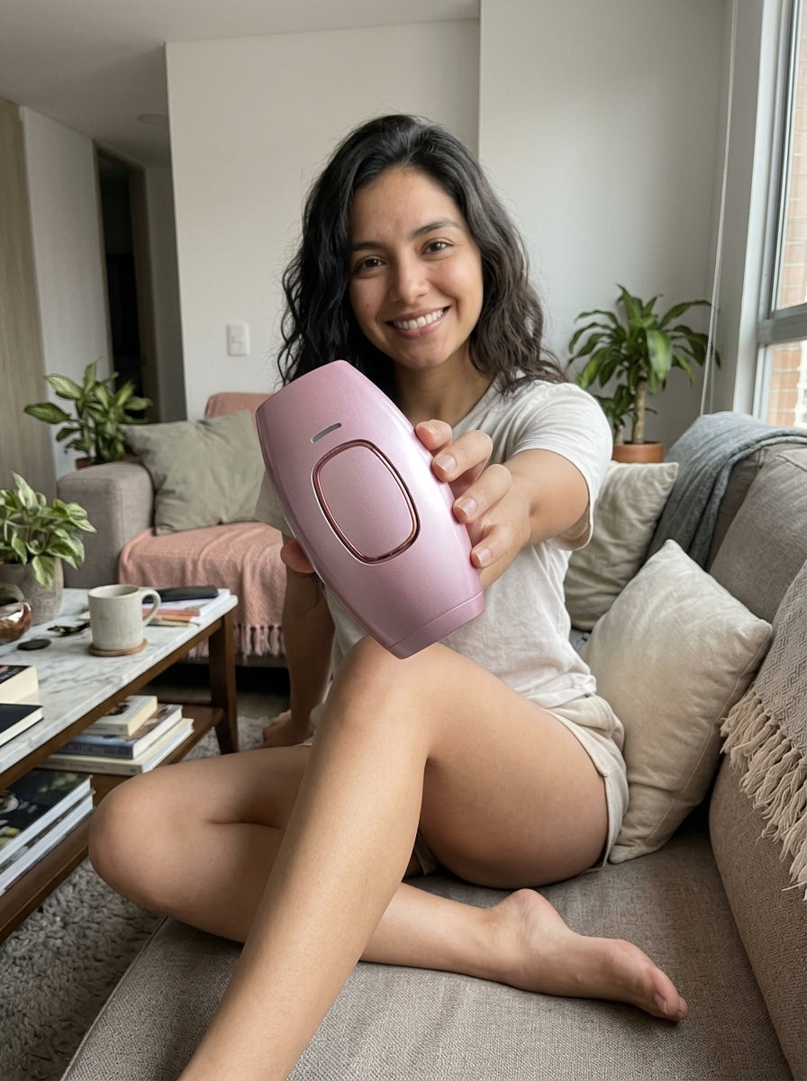 Depiladora IPL en casa (foto de demostración)